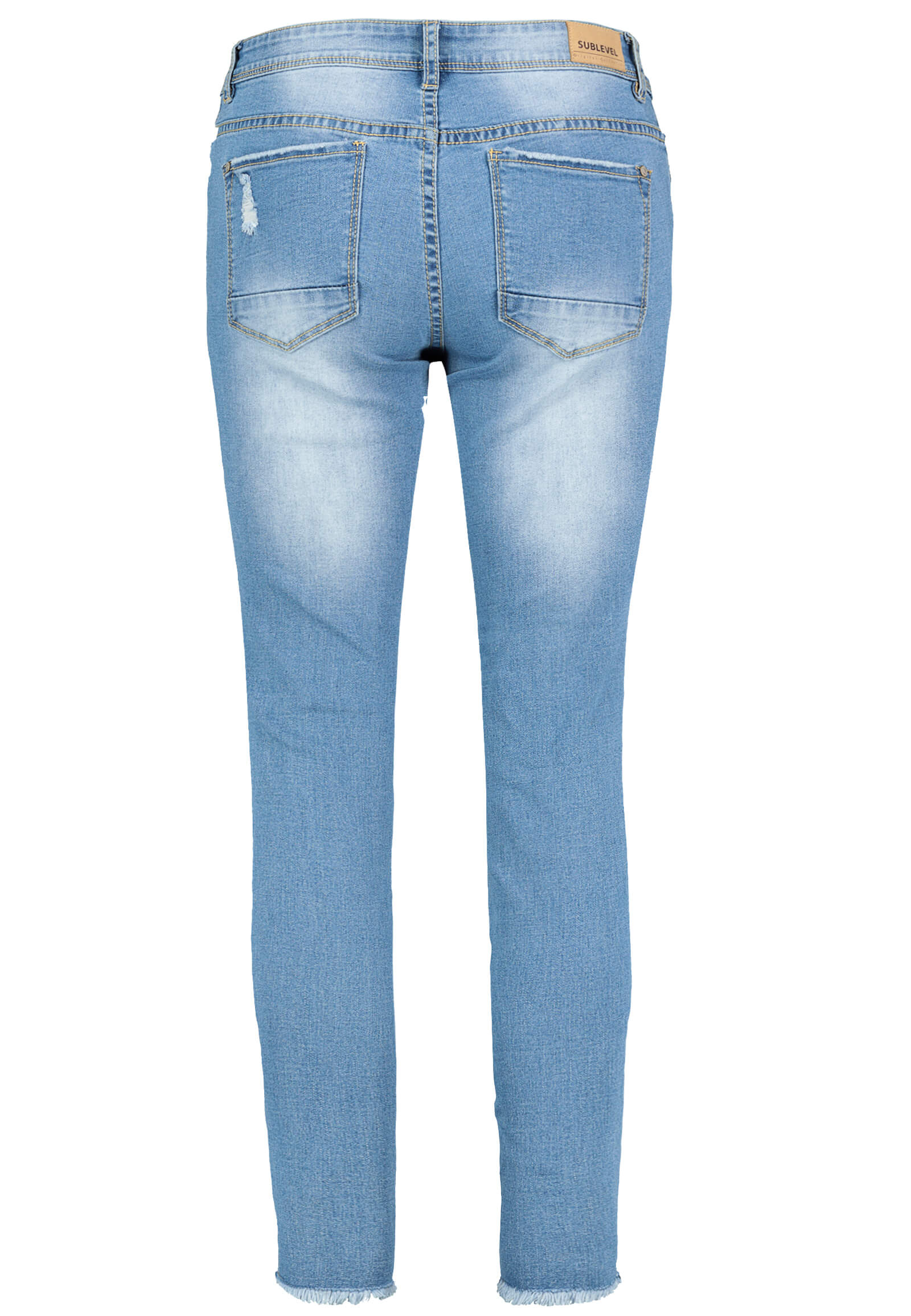 Skinny Jeans mit Streifeneinsatz