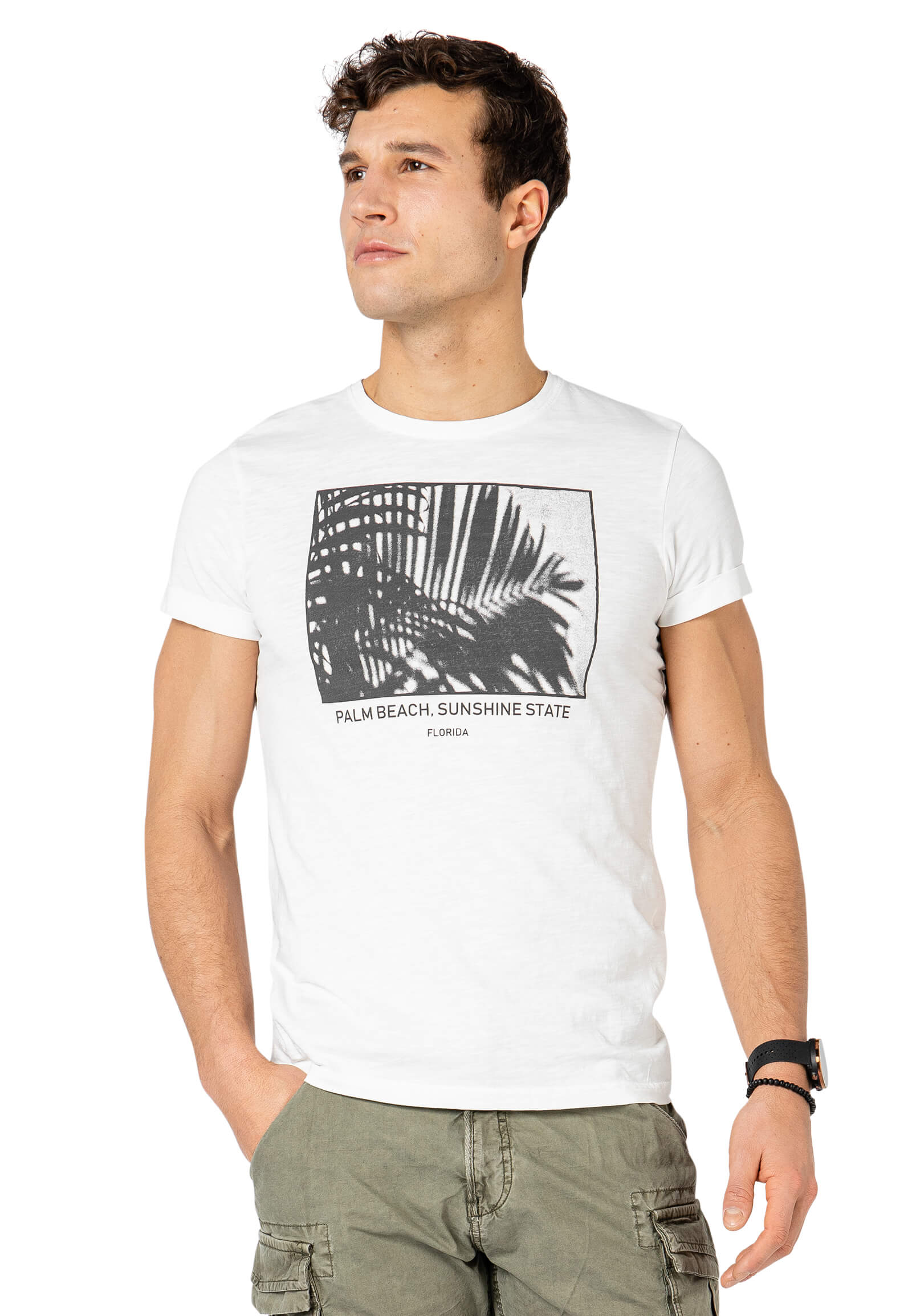 T-Shirt mit Palmenmotiv